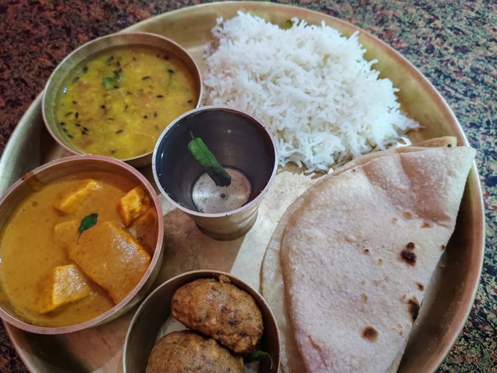 Traditional Simple Meal in the plate