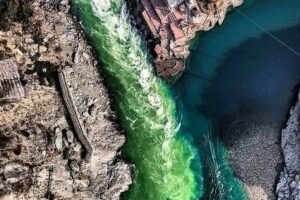 confluence of Bhagirathi and Alaknanda Devprayag