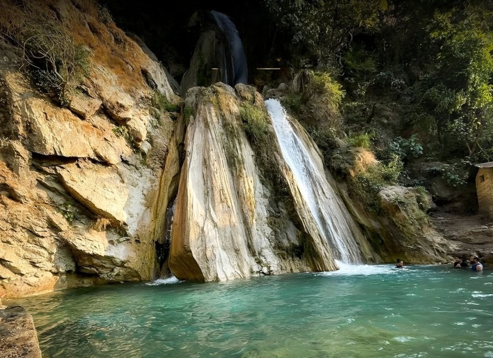 Waterfalls in Rishikesh near Laxman Jhula
