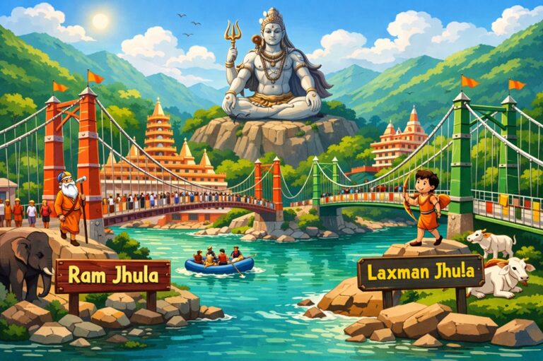 Ram Jhula and Laxman Jhula